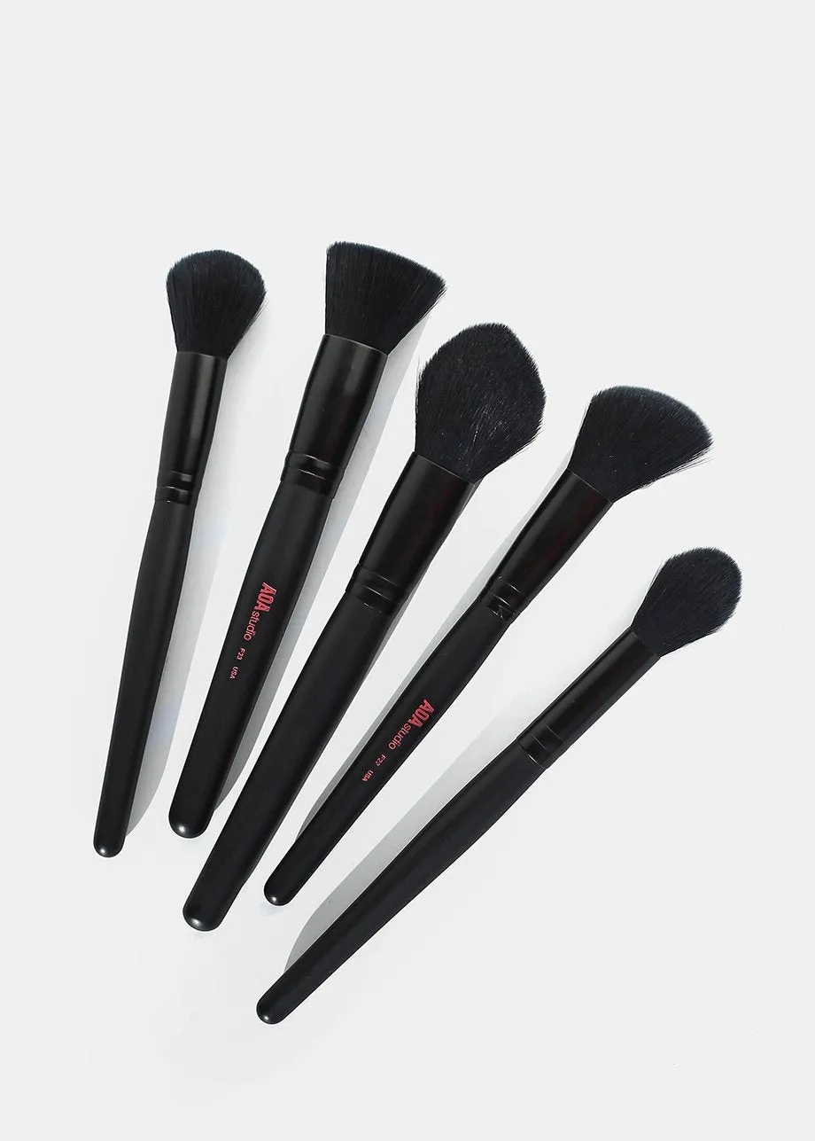 10-Piece Plush Faux Mink Brush Set