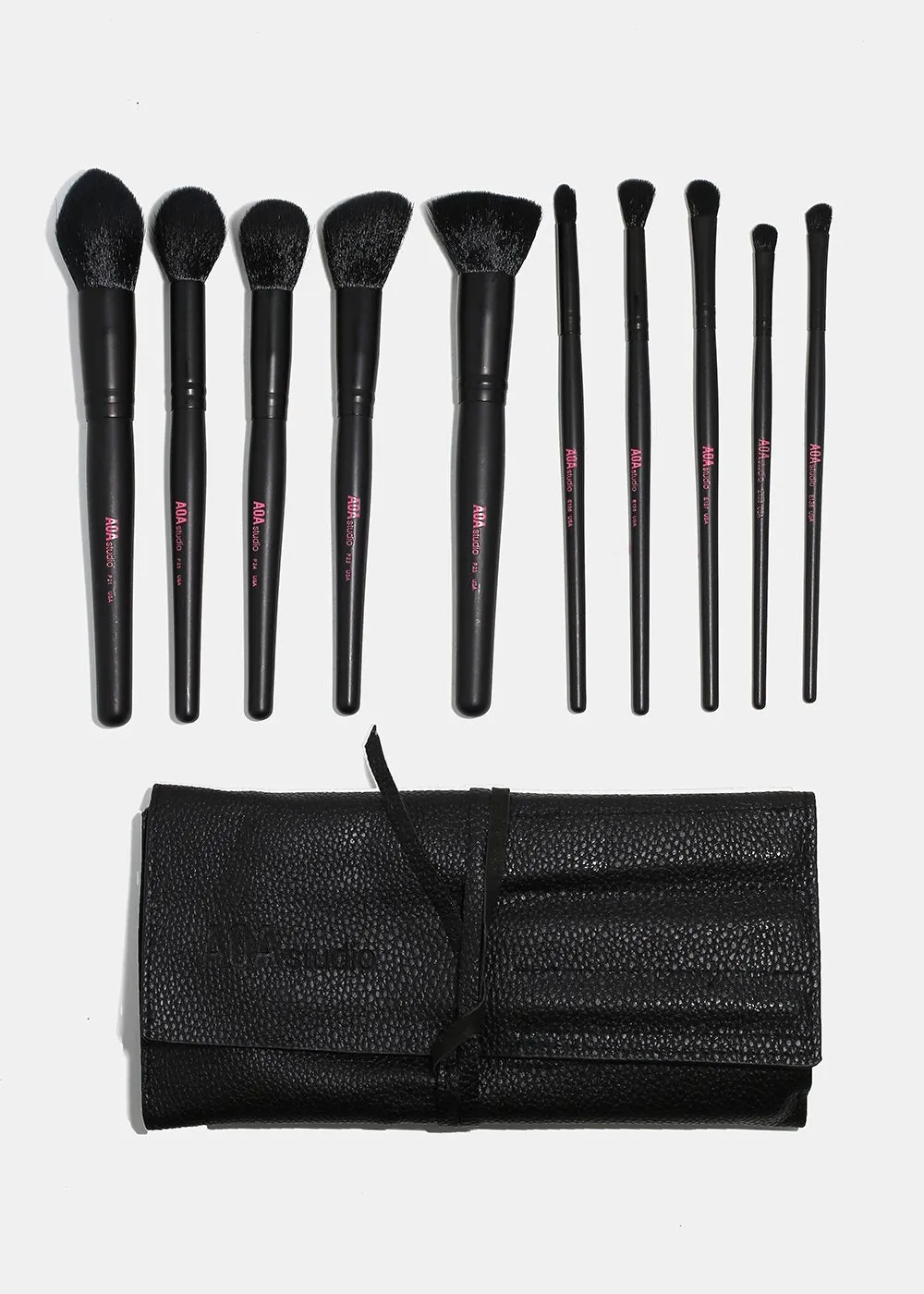 10-Piece Plush Faux Mink Brush Set