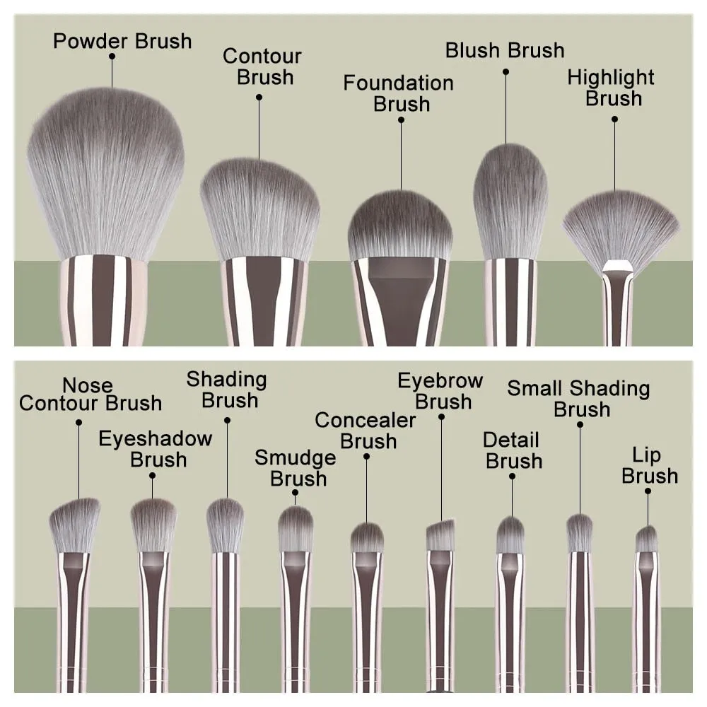 13Pcs-14Pcs Makeup Brushes Soft Fluffy Makeup Tools Cosmetic Powder Eye Shadow Foundation Blush Blending Beauty Make Up Brush