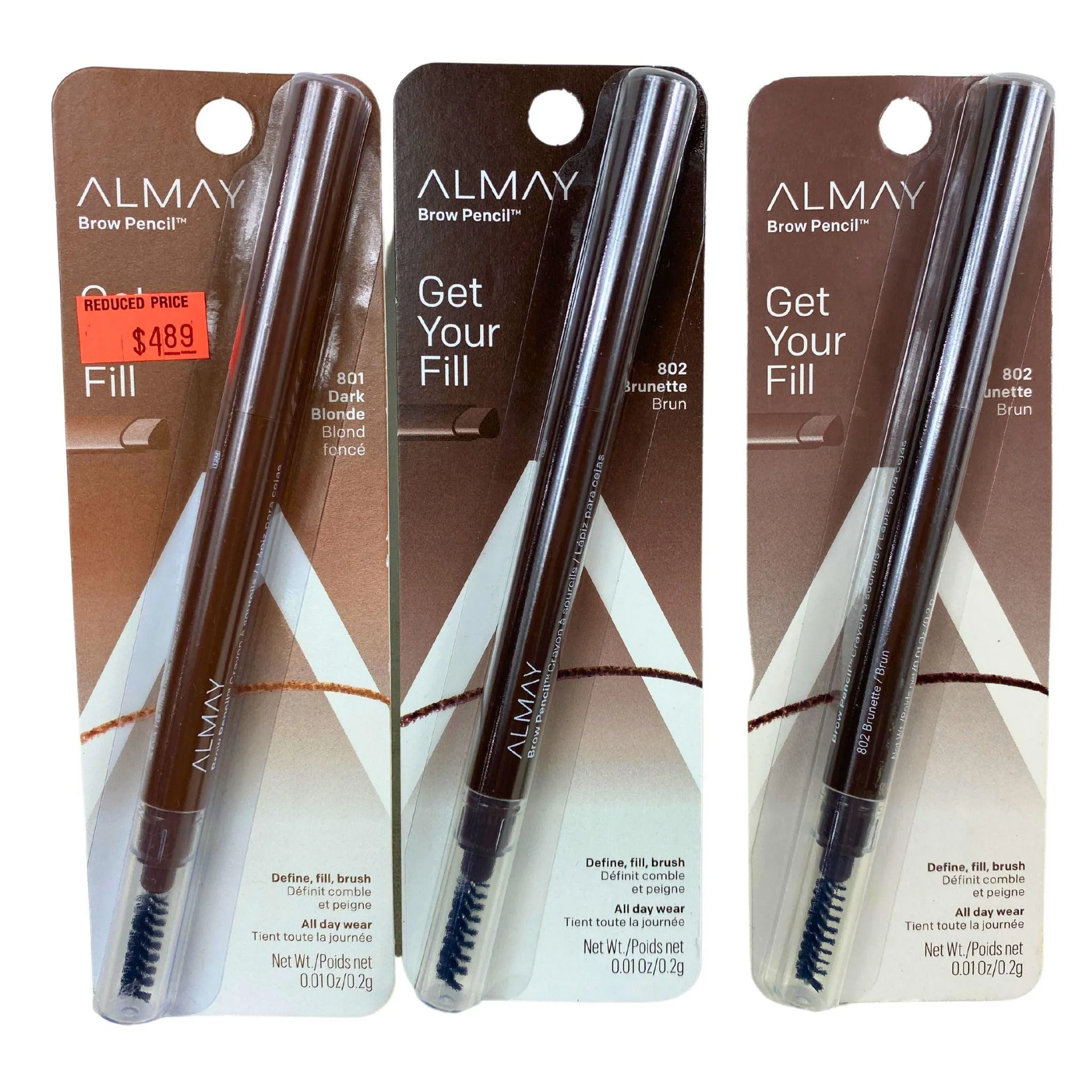 Almay Brow Pencil Get Your Fill Define 0.01oz Assorted Mix (50 Pcs Lot)
