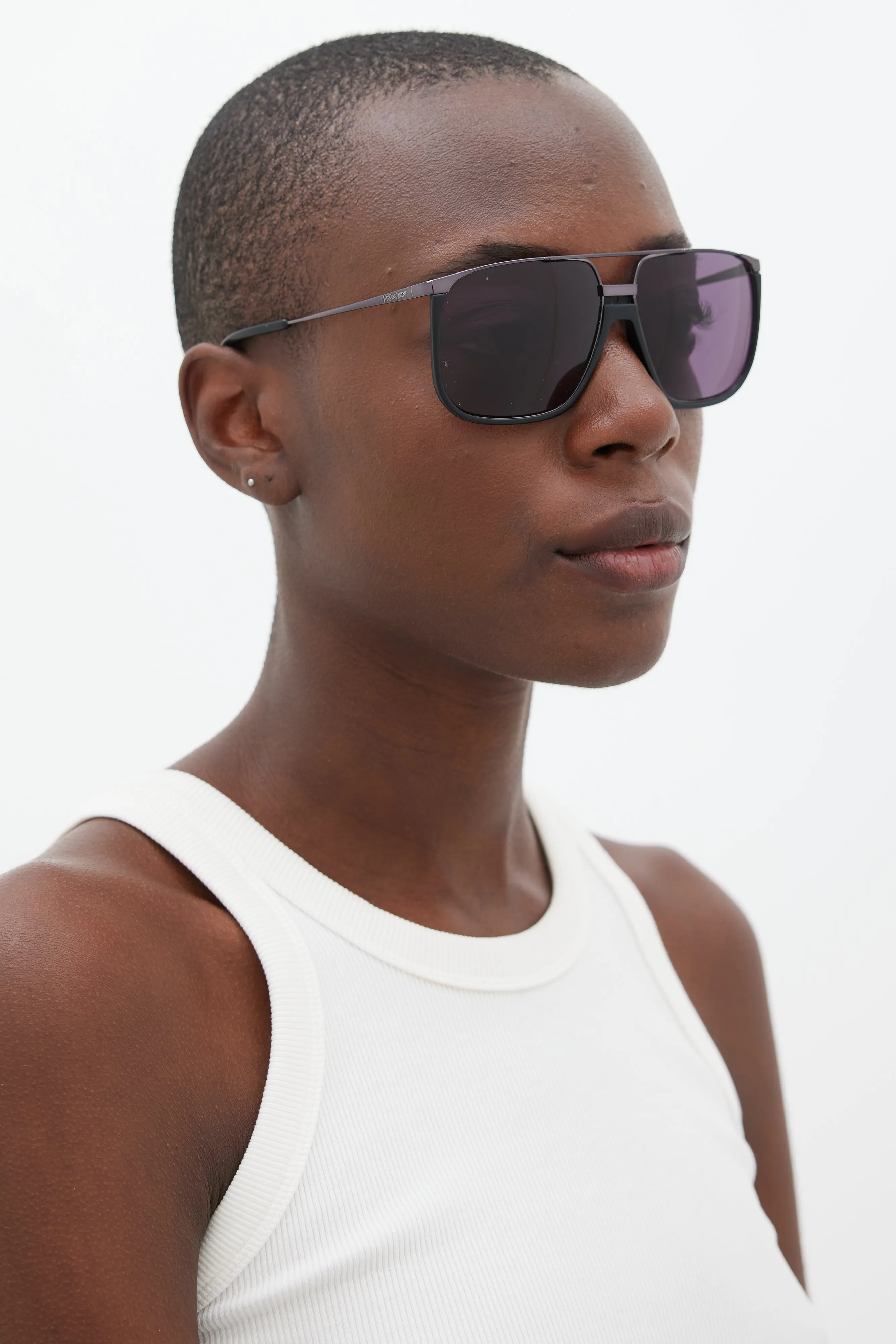 Black YSL2339S Aviator Sunglasses