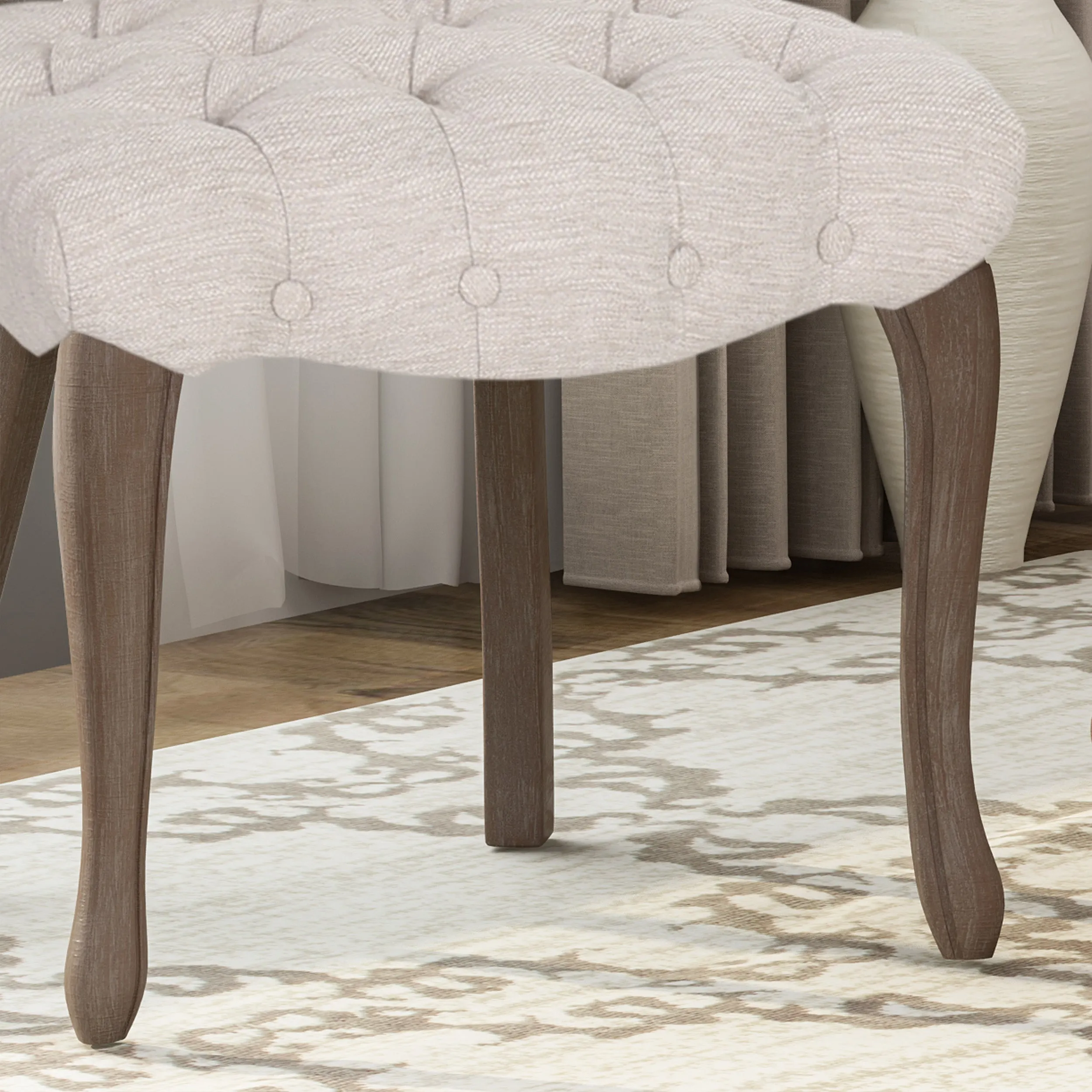 Case Tufted Dining Chair with Cabriole Legs (Set of 2)