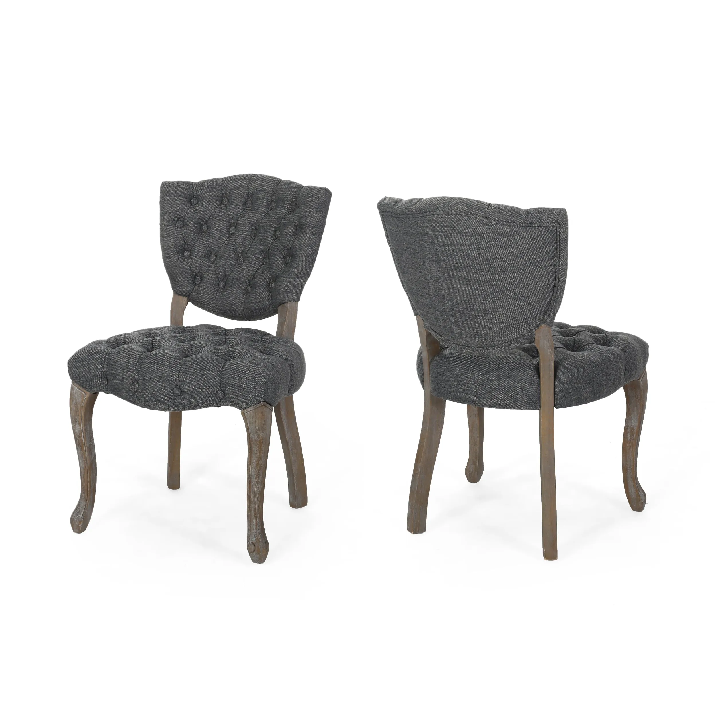 Case Tufted Dining Chair with Cabriole Legs (Set of 2)