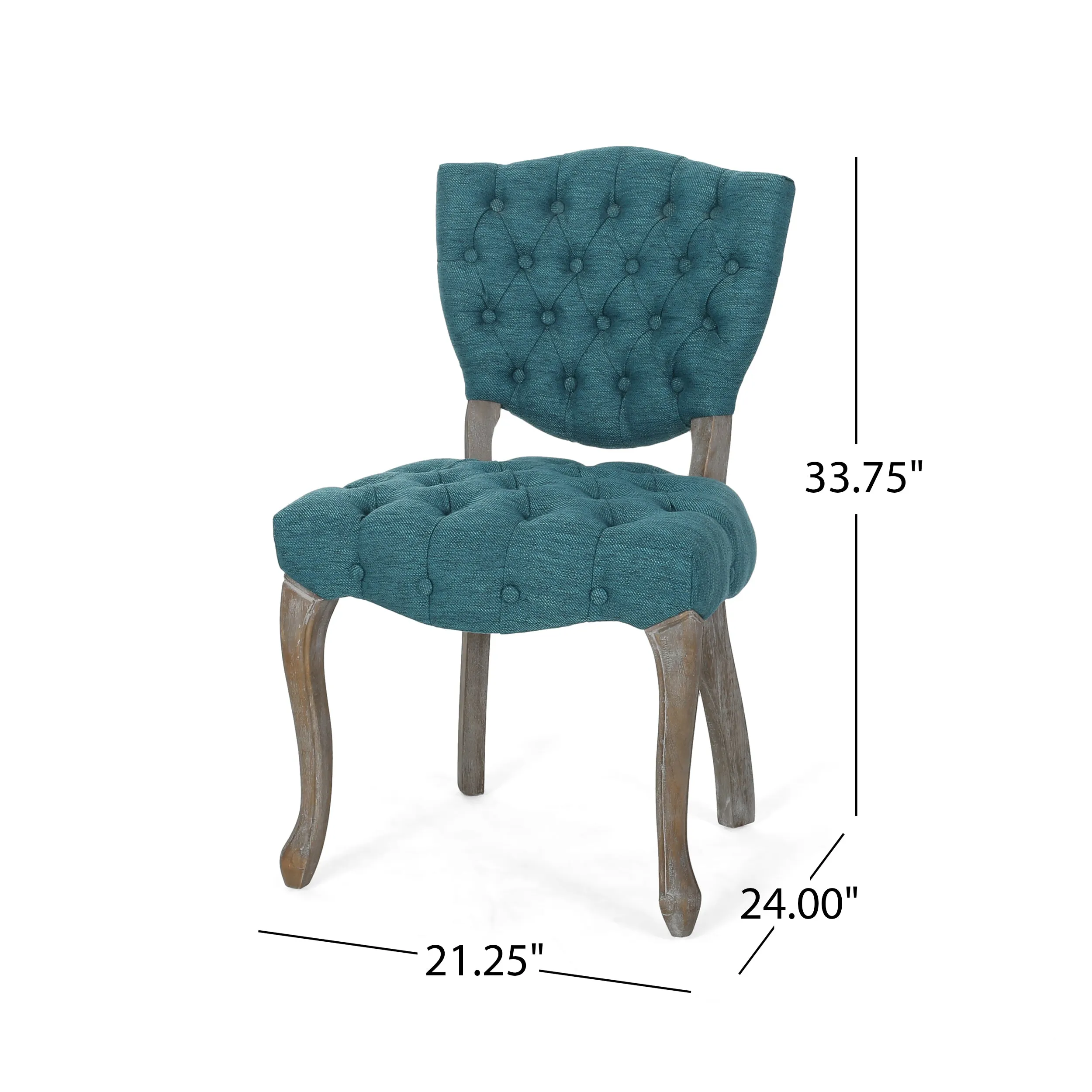 Case Tufted Dining Chair with Cabriole Legs (Set of 2)