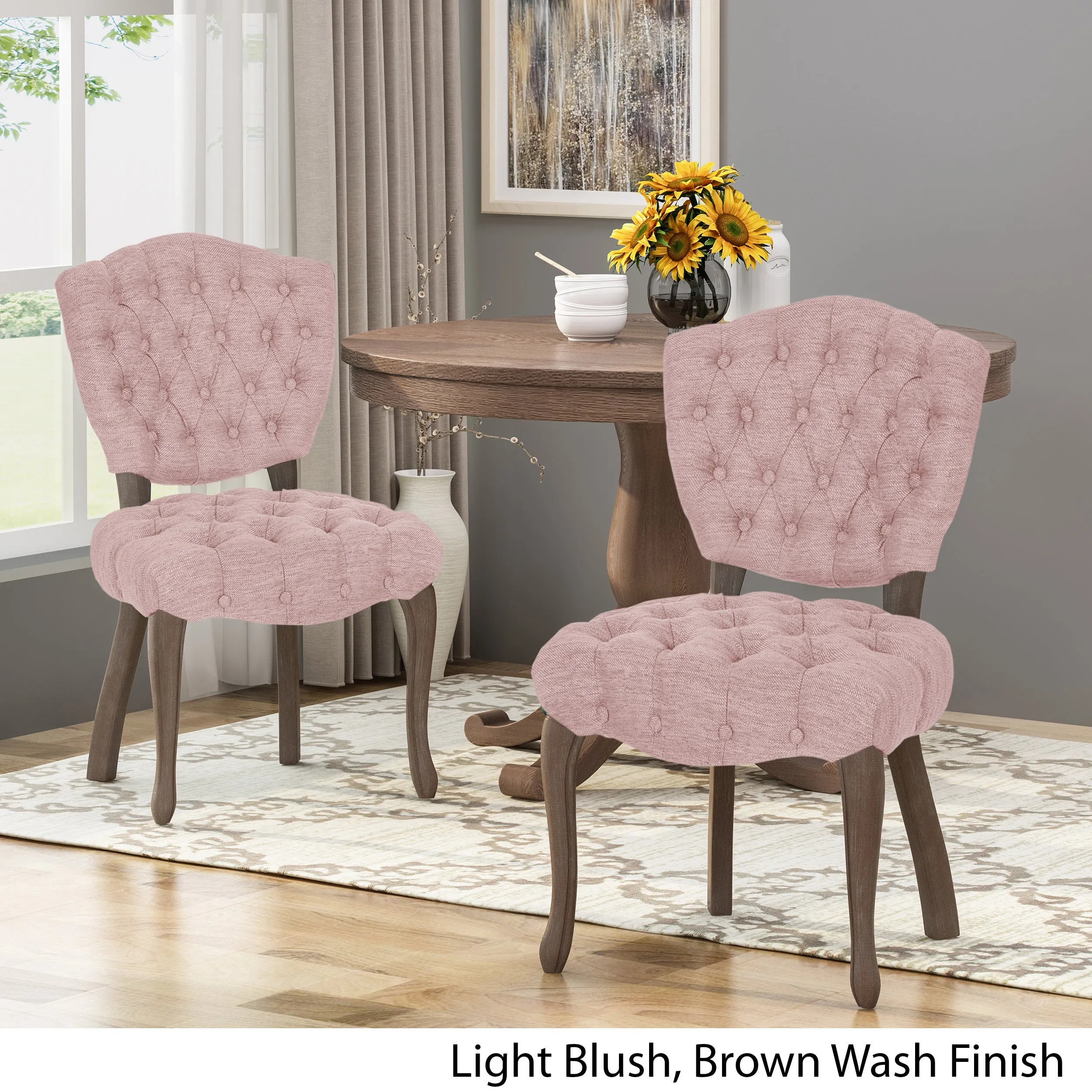 Case Tufted Dining Chair with Cabriole Legs (Set of 2)