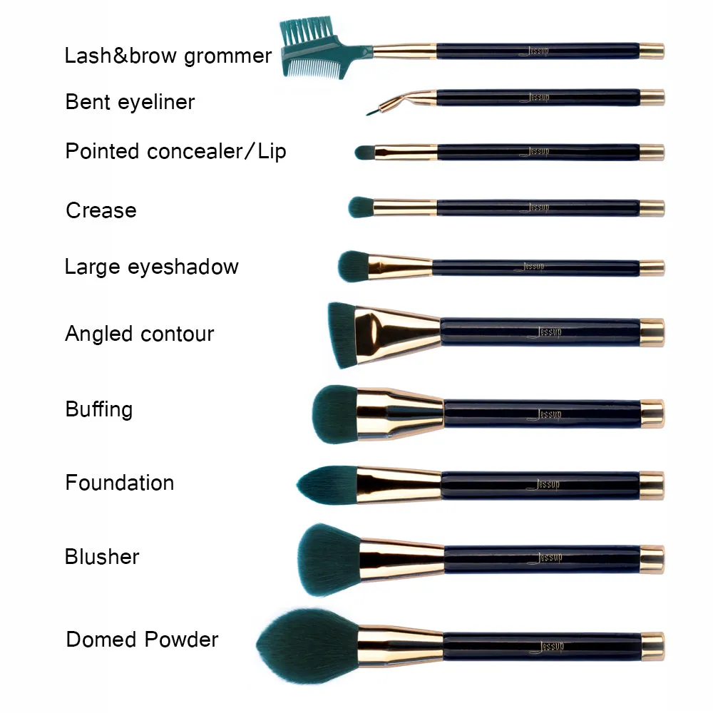 Colorful Makeup Brush Kit 10pcs T252
