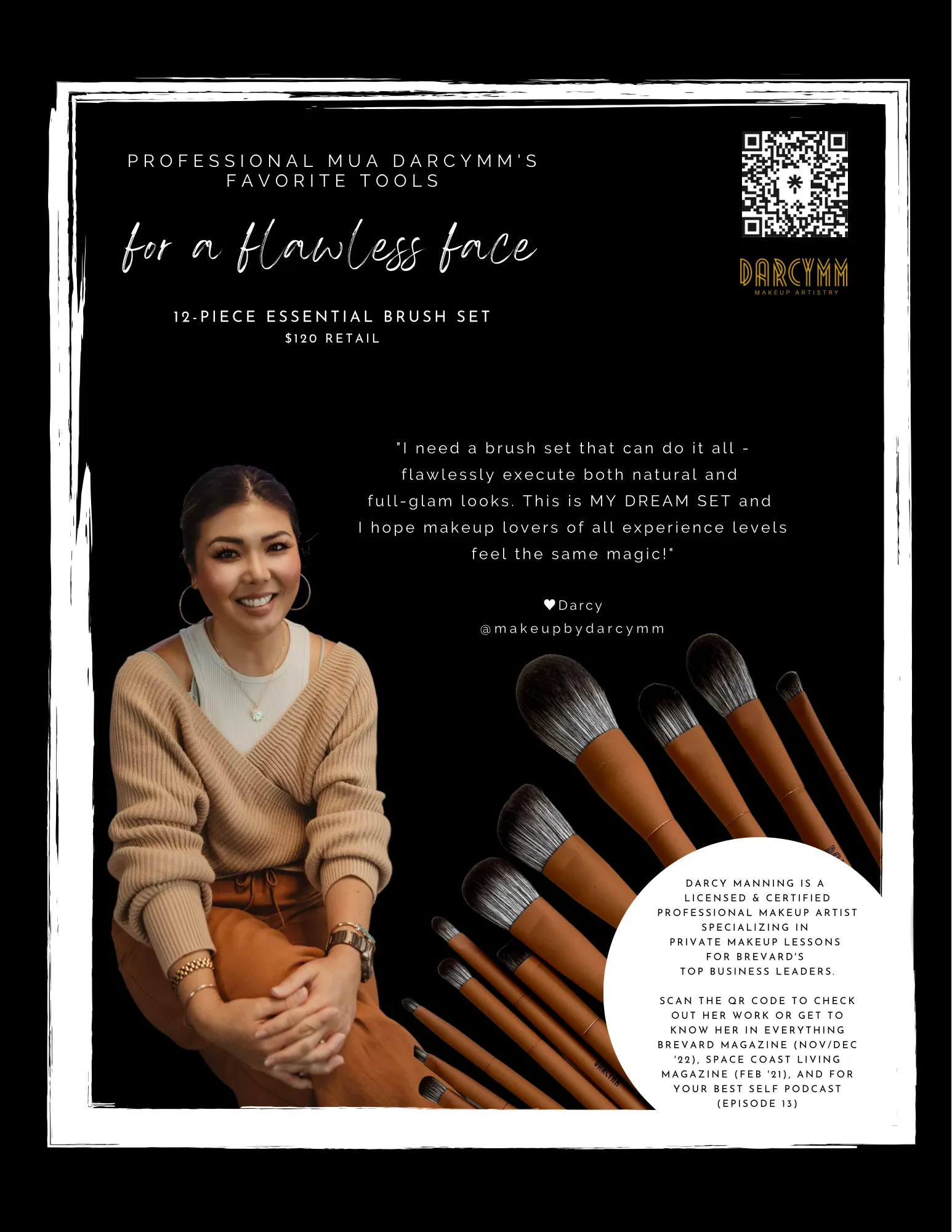DARCYMM 12-PIECE ESSENTIAL BRUSH SET [new larger labels!]