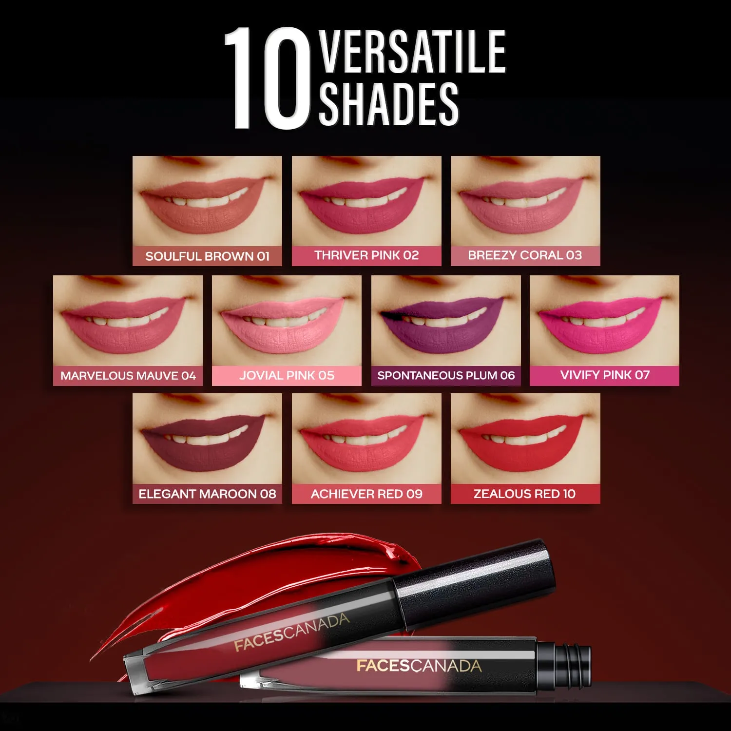 FC Comfy Silk Liquid Lip Color-Zealous Red 10