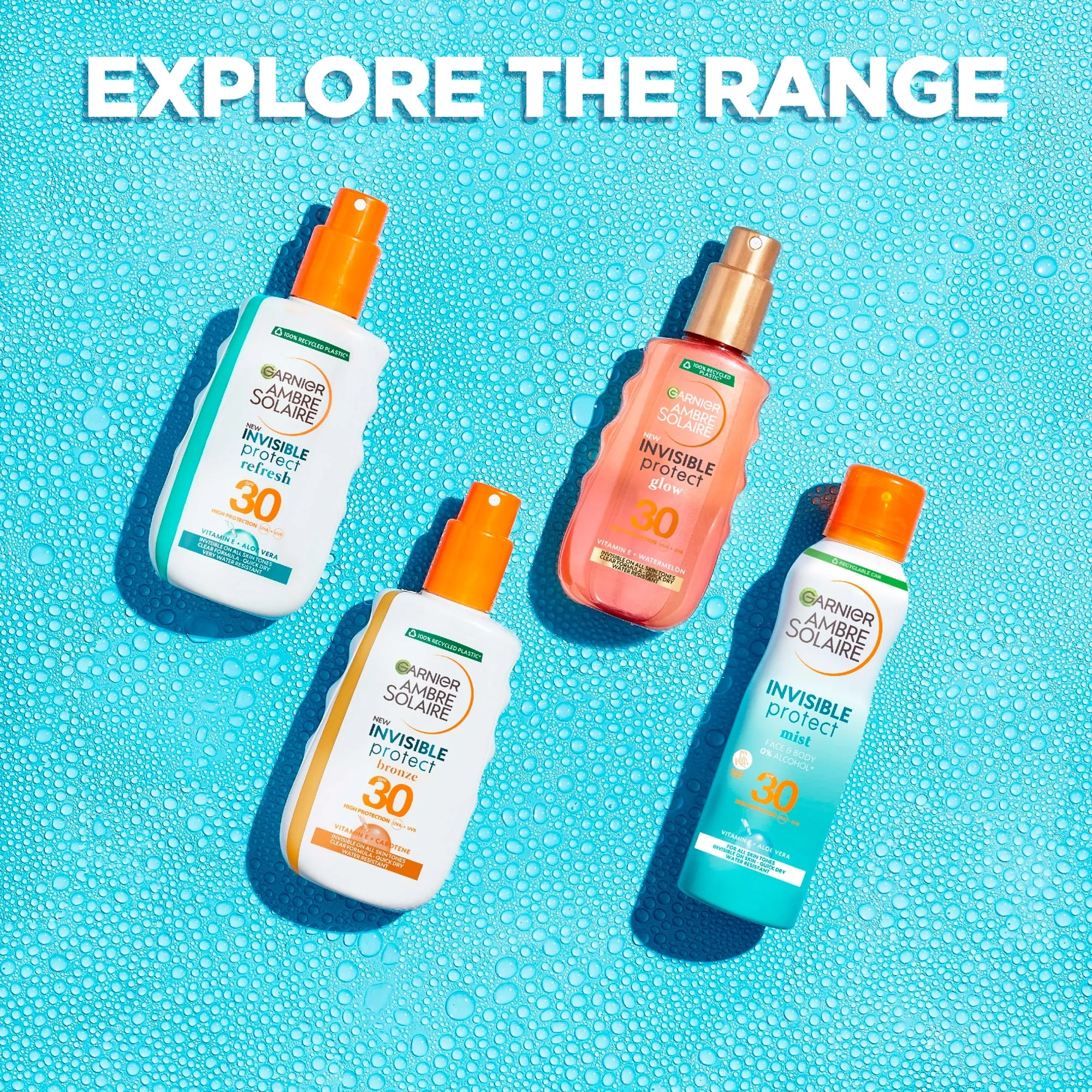 Garnier Ambre Solaire Clear Protect Sun Cream Spray-SPF 30  200ml
