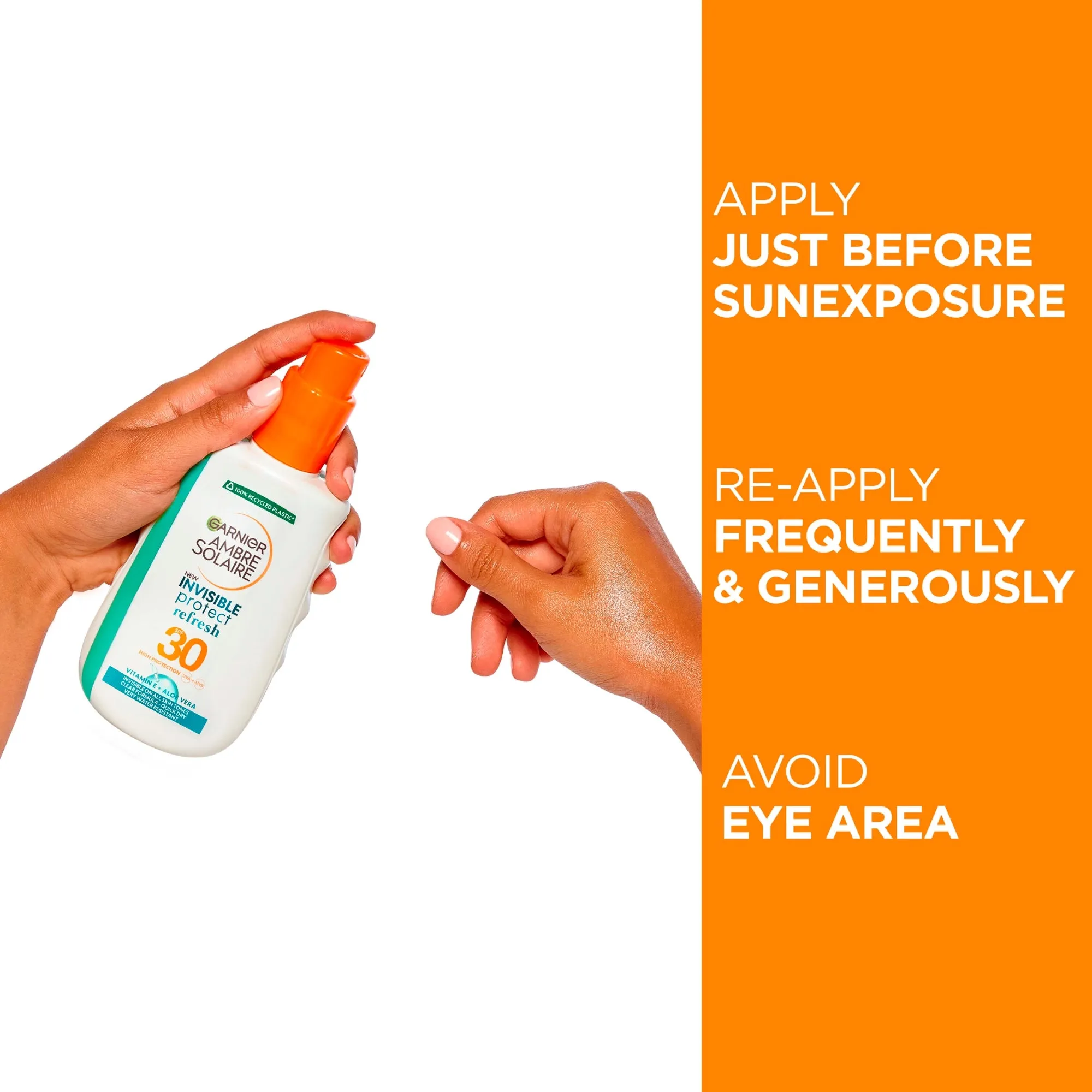 Garnier Ambre Solaire Clear Protect Sun Cream Spray-SPF 30  200ml