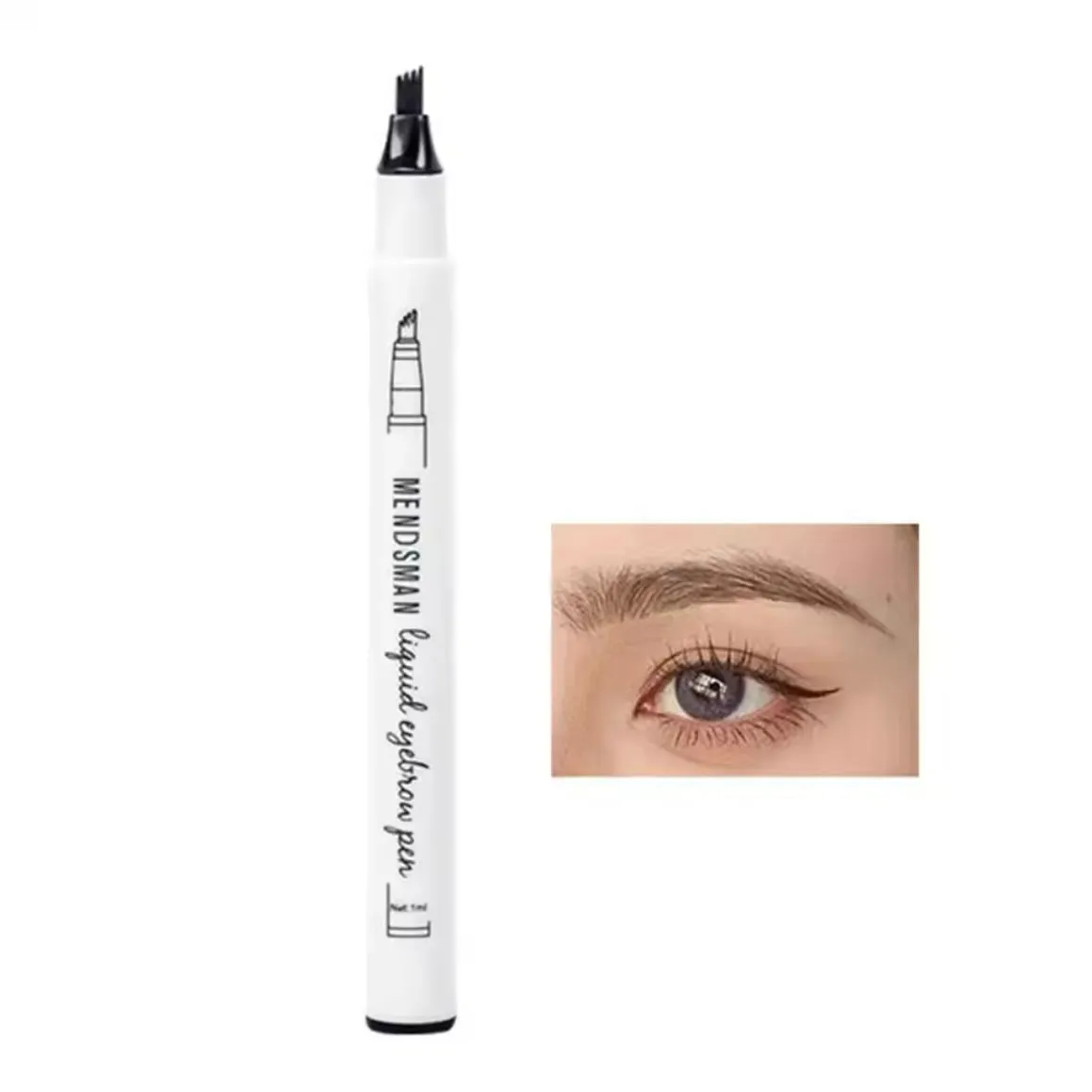Instant Eyebrow Tatto Pen Waterproof Micro Fork Tip Liquid Brow Pencil