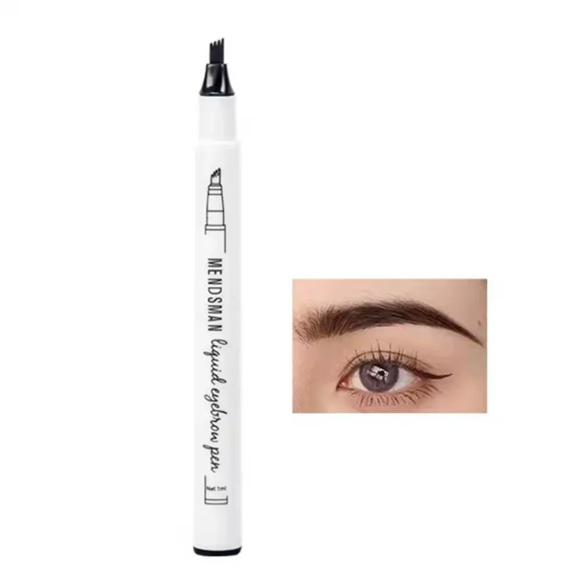 Instant Eyebrow Tatto Pen Waterproof Micro Fork Tip Liquid Brow Pencil