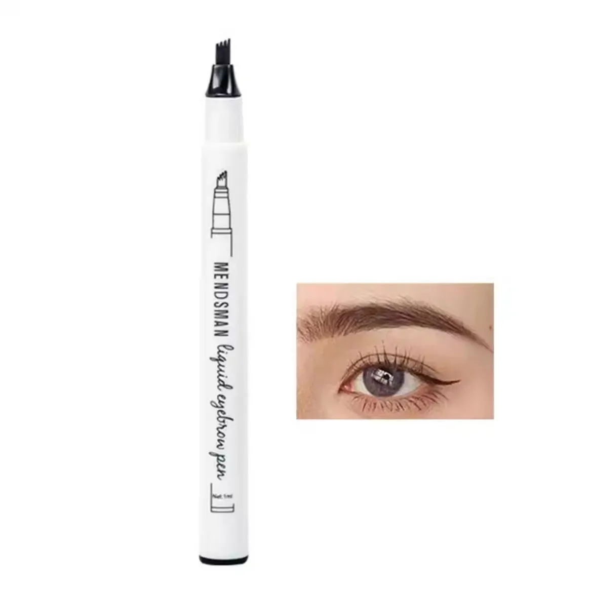 Instant Eyebrow Tatto Pen Waterproof Micro Fork Tip Liquid Brow Pencil