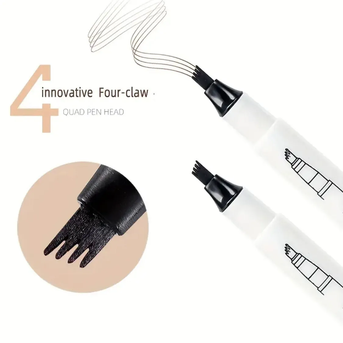 Instant Eyebrow Tatto Pen Waterproof Micro Fork Tip Liquid Brow Pencil
