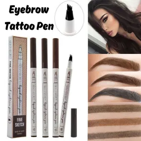 Instant Eyebrow Tatto Pen Waterproof Micro Fork Tip Liquid Brow Pencil