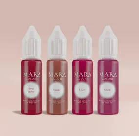 MARA Pro Nude Lip Blush Pigment Collection Set 4 x 15ml
