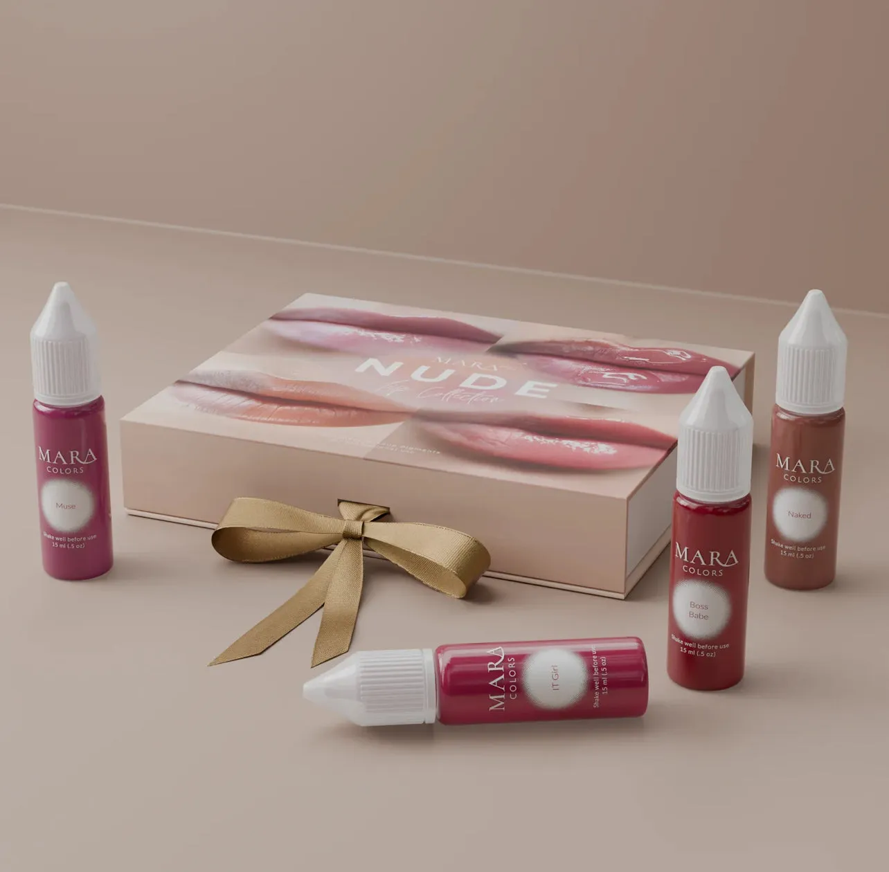 MARA Pro Nude Lip Blush Pigment Collection Set 4 x 15ml