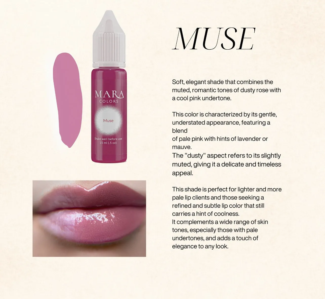 MARA Pro Nude Lip Blush Pigment Collection Set 4 x 15ml