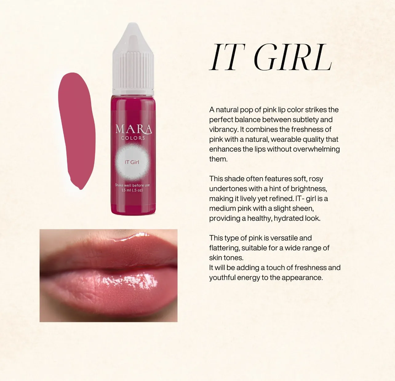 MARA Pro Nude Lip Blush Pigment Collection Set 4 x 15ml
