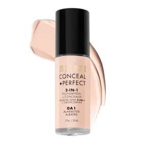 MILANI 2 IN 1 FOUNDATION & CONCEALER 00A PORCELAIN PERFECTION 30ml