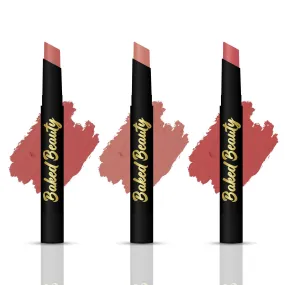 My Crayon Mocha Talk Super Matte Lip Cream Lipsticks (Pack of 3)