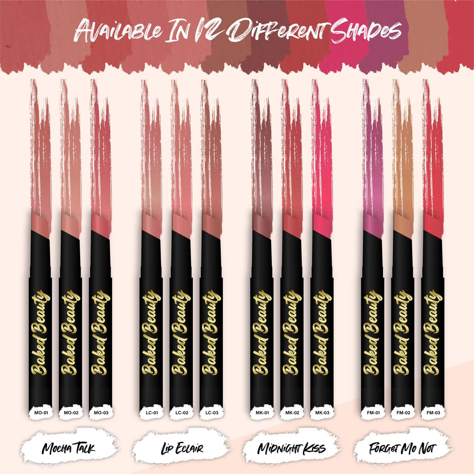 My Crayon Mocha Talk Super Matte Lip Cream Lipsticks (Pack of 3)