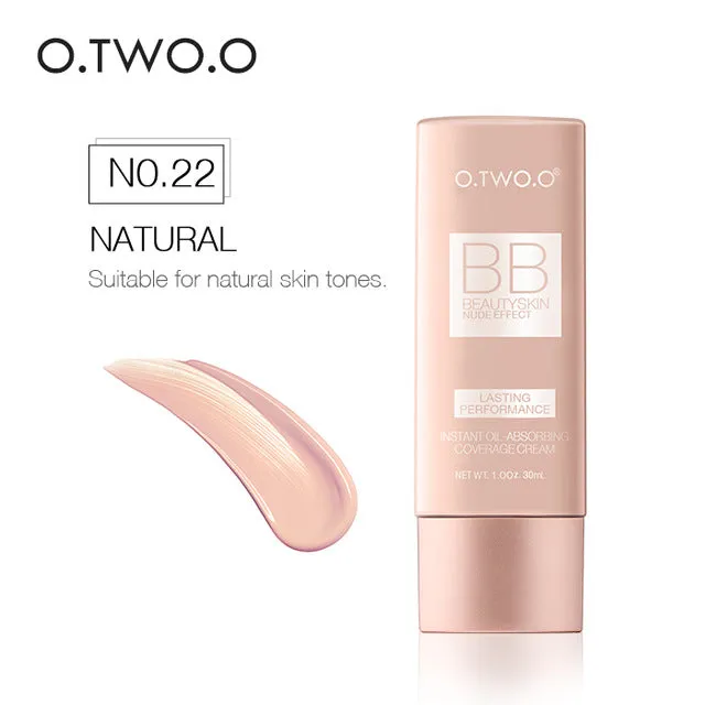 O.TWO.O BB Cream Concealer Moisturizing Foundation Makeup Bare Whitening Oil Control Face Beauty Makeup 30ml Liquid Foundation