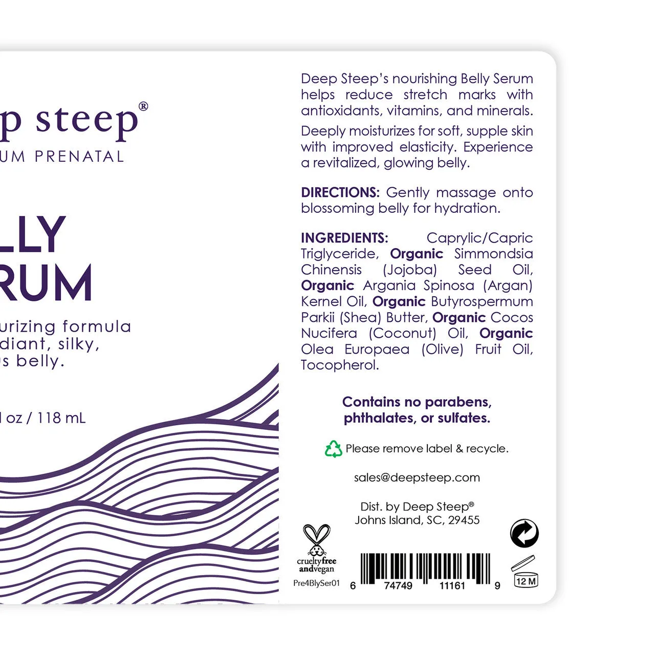 Prenatal Belly Serum- Fragrance Free