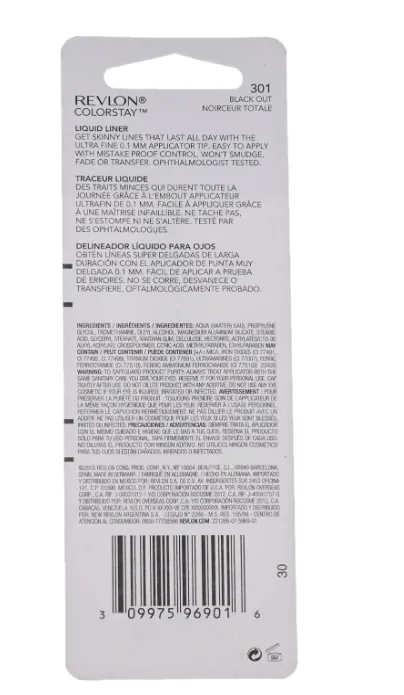 Revlon Skinny Liquid Eyeliner, ColorStay Eye Makeup, Waterproof, Smudge-proof, Longwearing with Ultra-Fine Tip, Black Out, 0.08 oz
