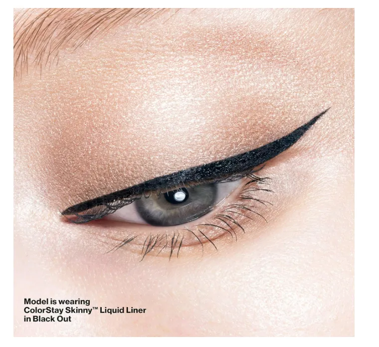 Revlon Skinny Liquid Eyeliner, ColorStay Eye Makeup, Waterproof, Smudge-proof, Longwearing with Ultra-Fine Tip, Black Out, 0.08 oz