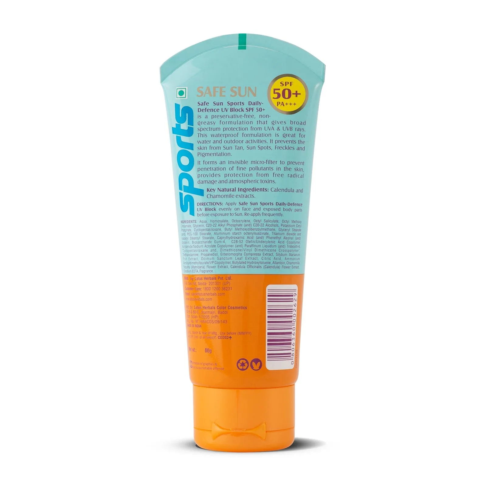 Safe Sun Sports Daily-Defence UV Block Sunscreen SPF 50 