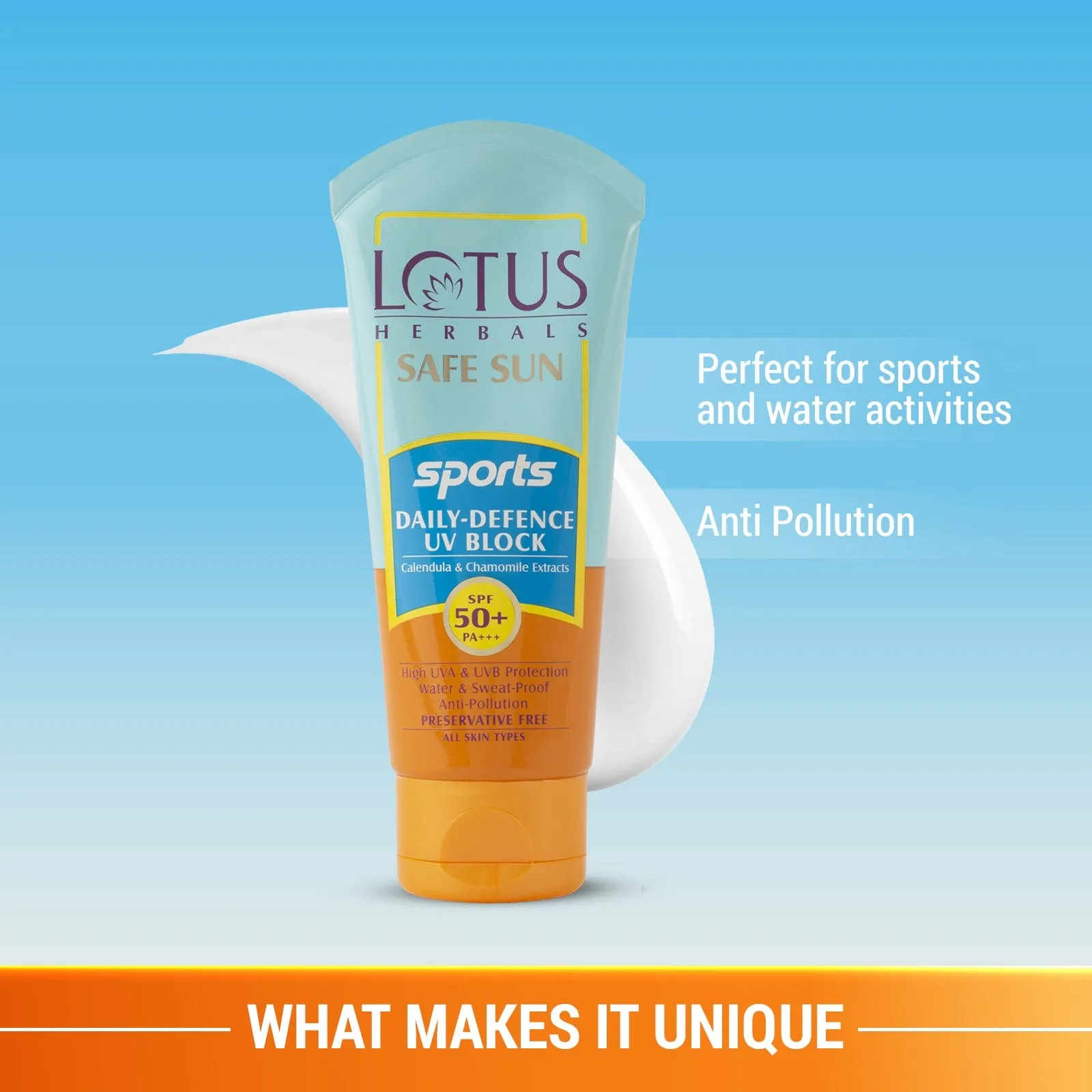 Safe Sun Sports Daily-Defence UV Block Sunscreen SPF 50 