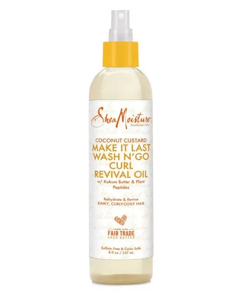 Shea Moisture Coconut Custard Make It Last Wash N GO Curl Revival Oil