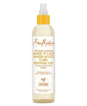 Shea Moisture Coconut Custard Make It Last Wash N GO Curl Revival Oil