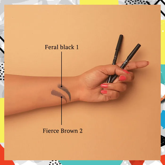 Stay Quirky Eyebrow Pencil|For Fuller Brows| Smudge Free - Brow-n To Be Wild Feral Black 1 (1.2g)