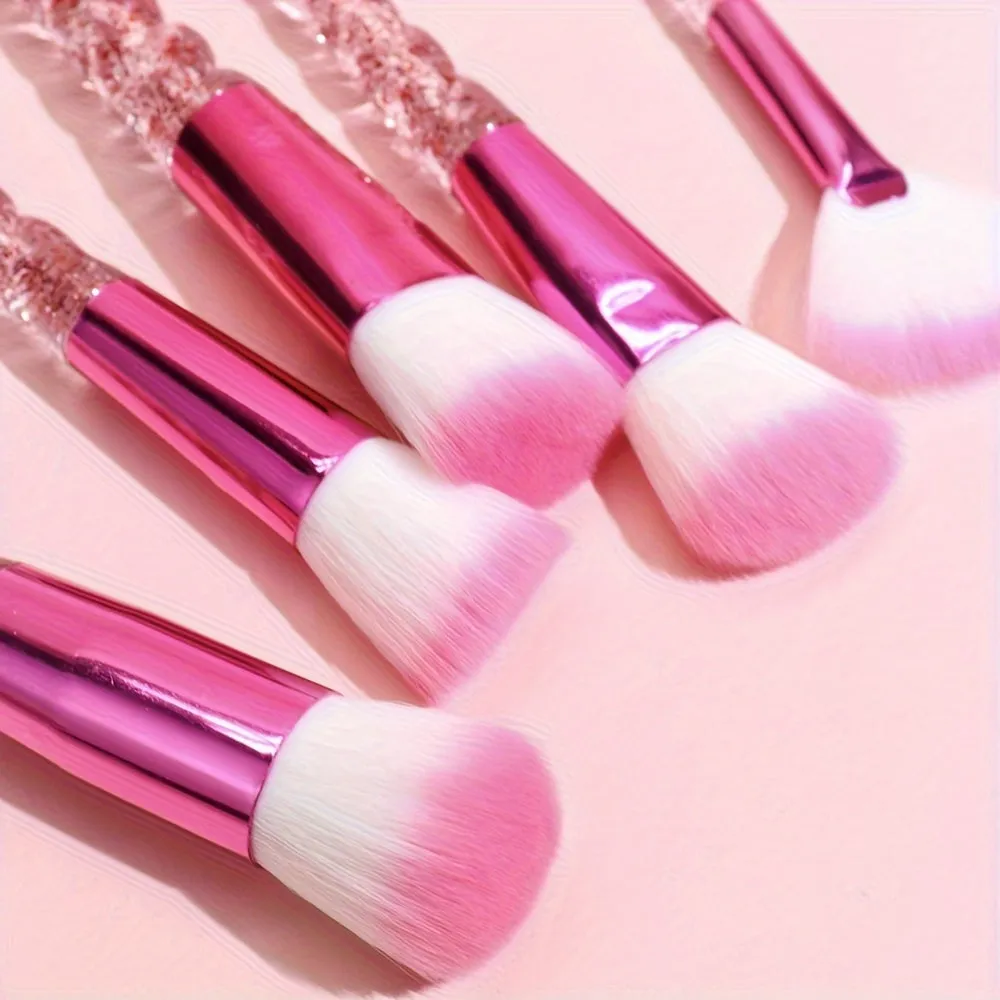 Stylish Glitter Handle Makeup Brush Set