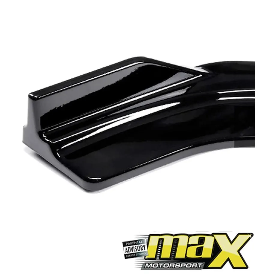 Universal Gloss Black 4-Piece Front Spoiler With Black Lip