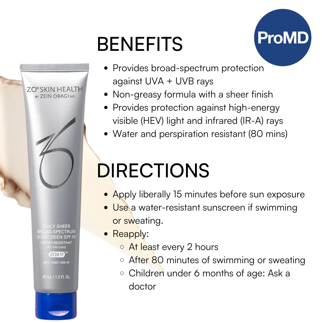 ZO Skin Health Daily Sheer Broad-Spectrum SPF 50